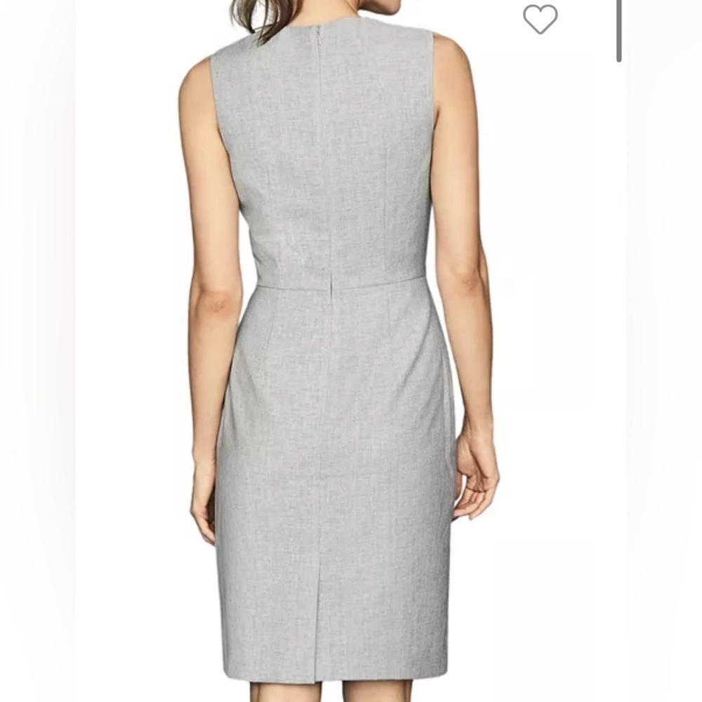 Reiss Thea Sheath Dress Tailored Gray Wool Blend Womens Size 6 - Picture 3 of 15